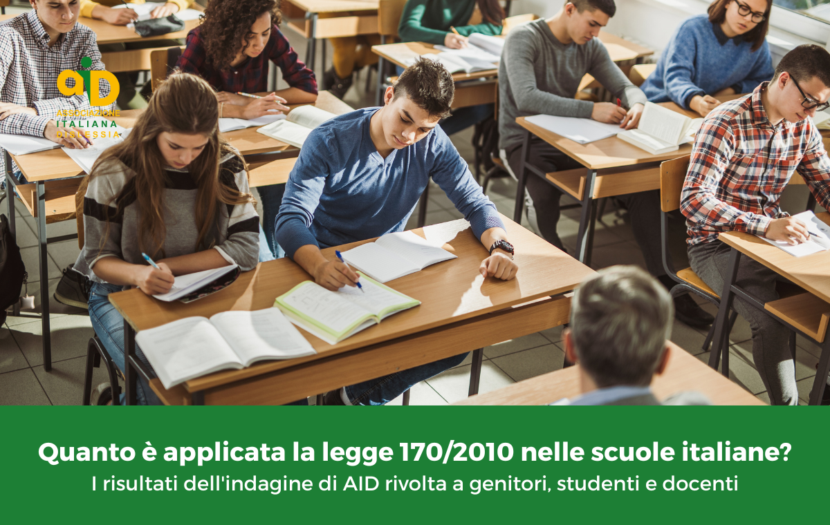 Quanto è applicata la legge 170/2010 nelle scuole italiane? I risultati dell'indagine di AID rivolta a genitori, studenti e docenti