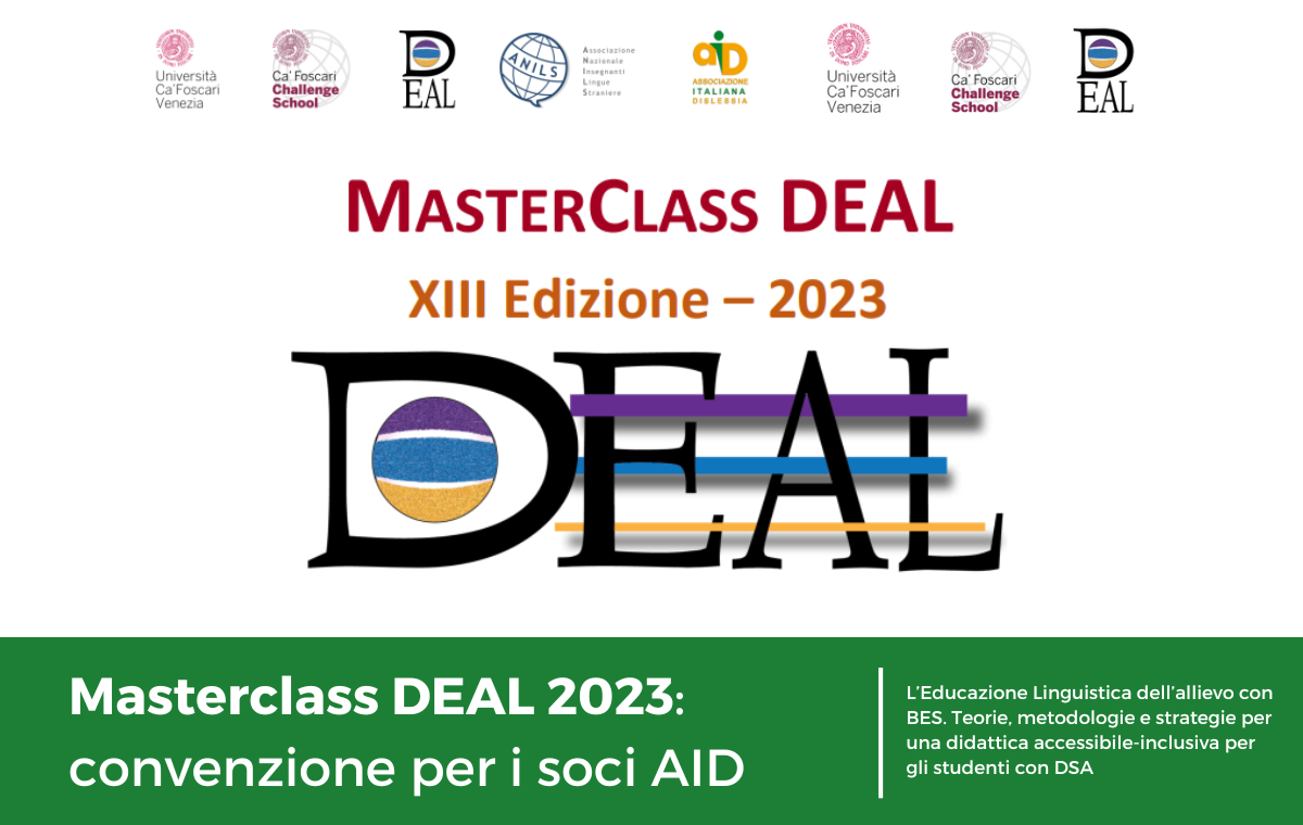 Masterclass DEAL 2023: convenzione per i soci AID
