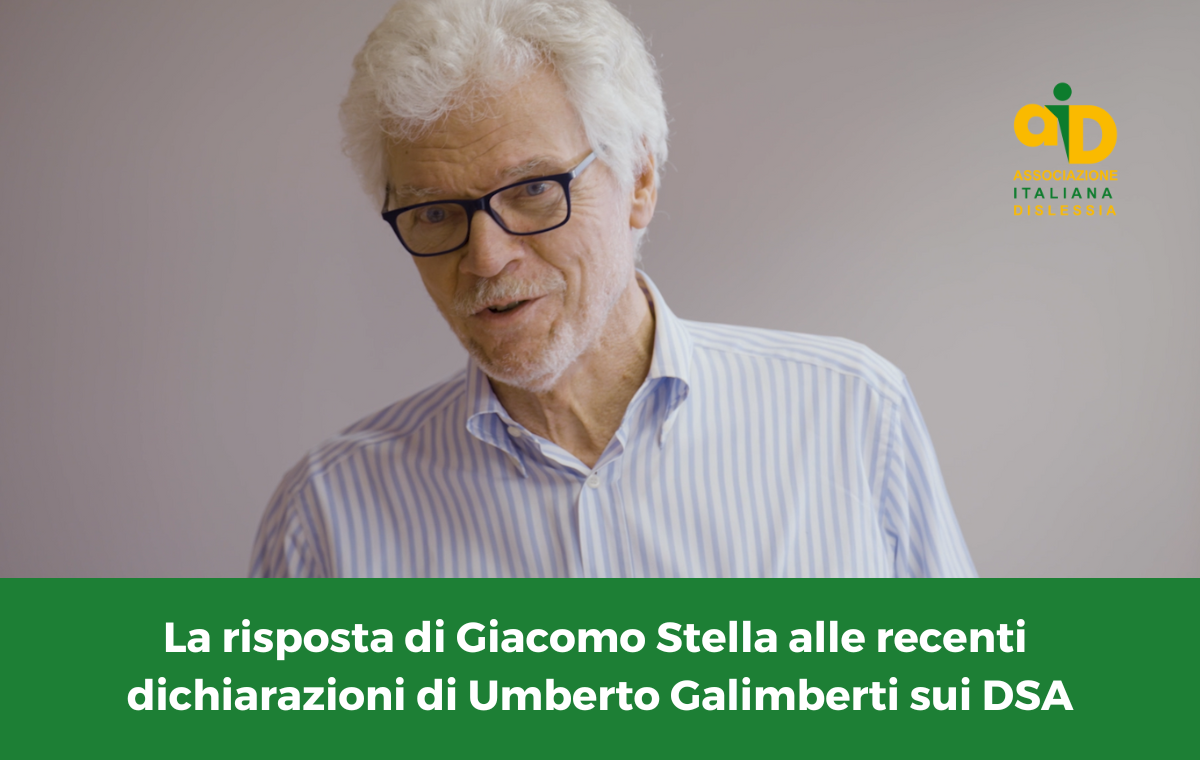 DSA e scuola: la risposta di Giacomo Stella alle recenti dichiarazioni di Umberto Galimberti