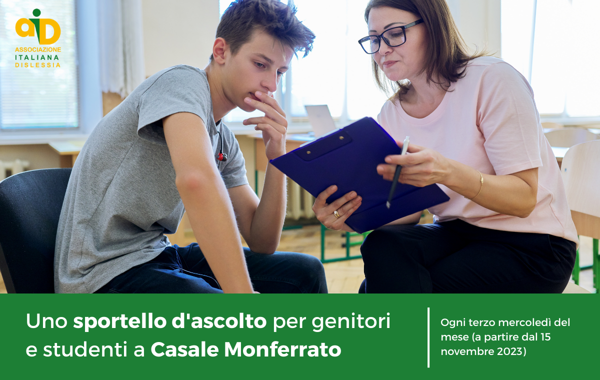 Uno sportello d'ascolto per genitori e studenti a Casale Monferrato