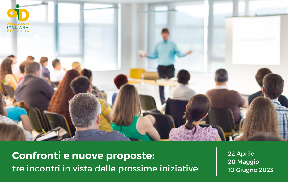 Per raccogliere i bisogni e i suggerimenti dei soci e delle persone intenzionate a collaborare sul territorio di Arezzo, la sezione AID di locale organizza tre incontri gratuiti utili a raccogliere spunti per attivare nuovi progetti nel 2023