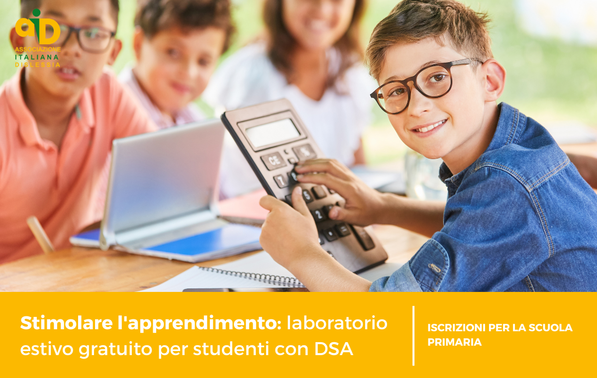 Laboratorio per studenti con DSA - iscrizione per scuola primaria (due settimane)