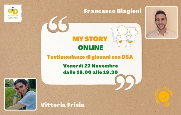 My Story online: diretta con testimonianze di giovani con DSA