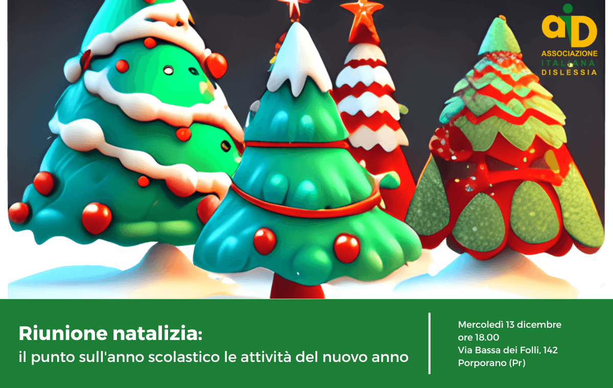 La sezione AID Parma, in occasione delle festività natalizie, organizza l'ultima riunione di sezione del 2023.