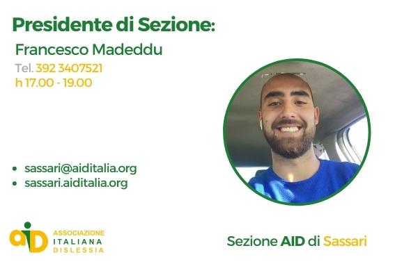 Francesco Madeddu è il nuovo Presidente della Sezione AID di Sassari.
