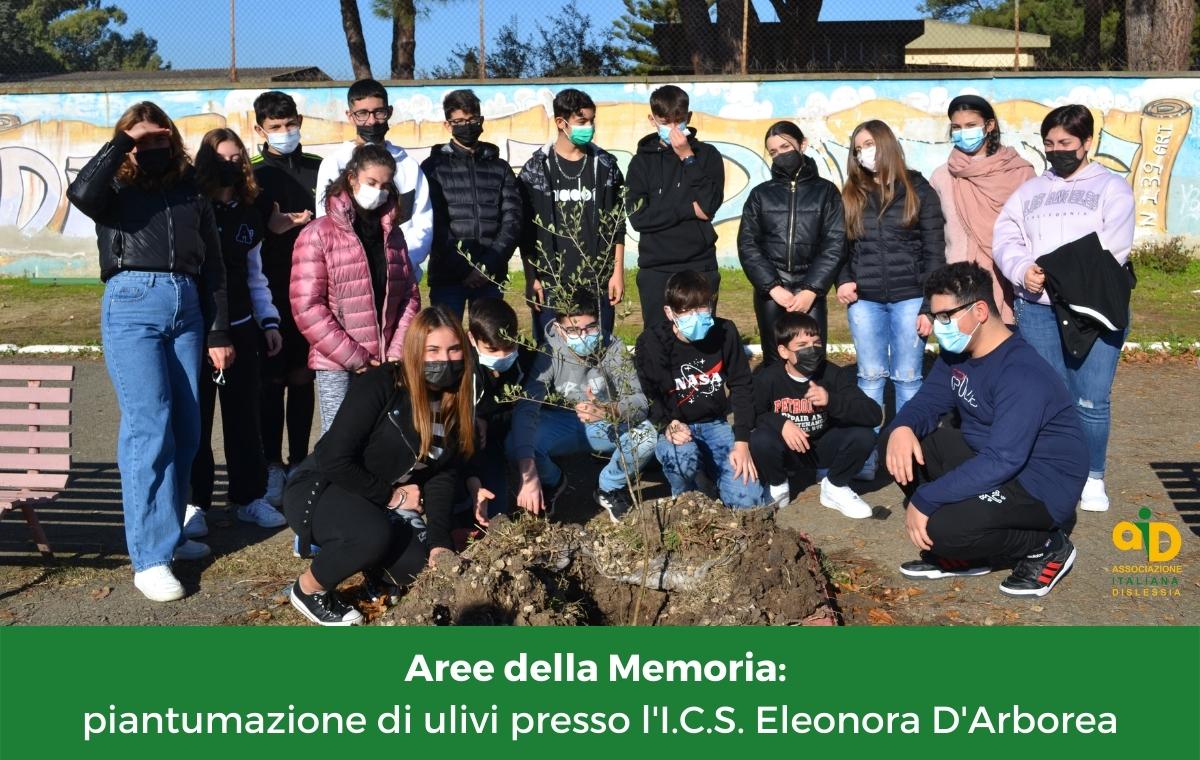 Aree della Memoria: piantumazione di ulivi presso l'I.C.S. Eleonora D'Arborea