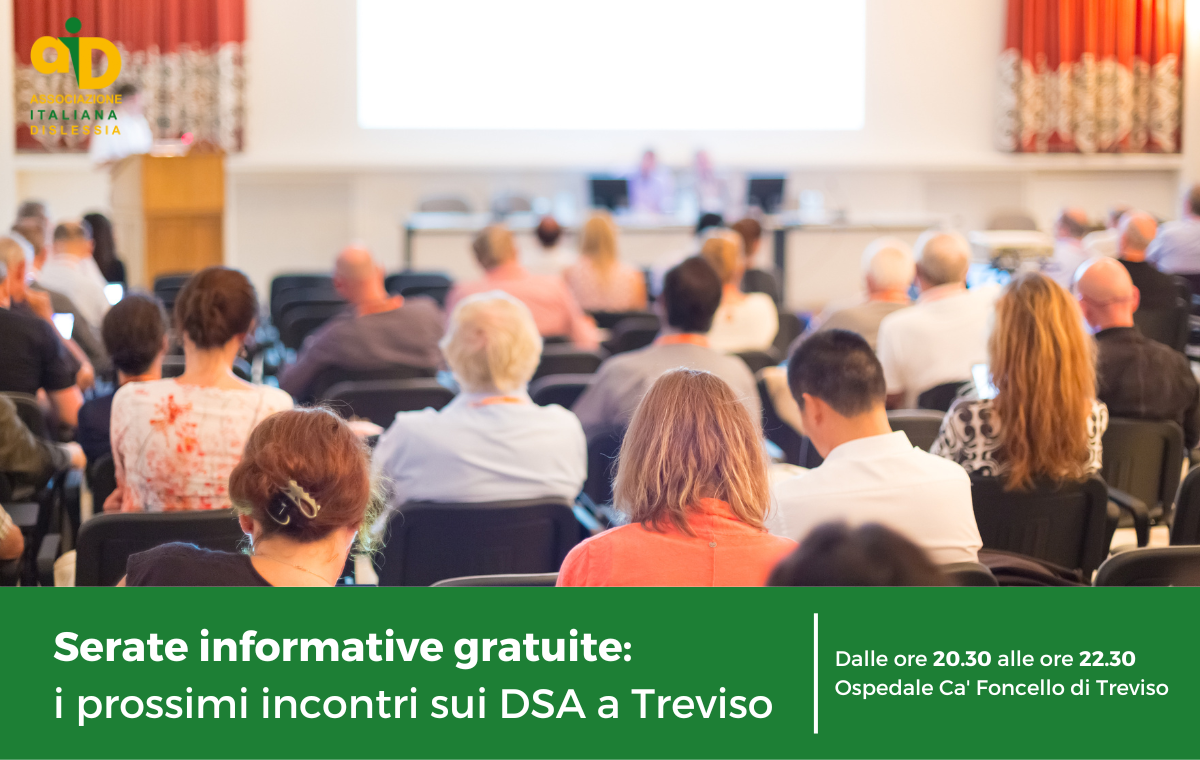 Serate informative gratuite: i prossimi incontri sui DSA a Treviso