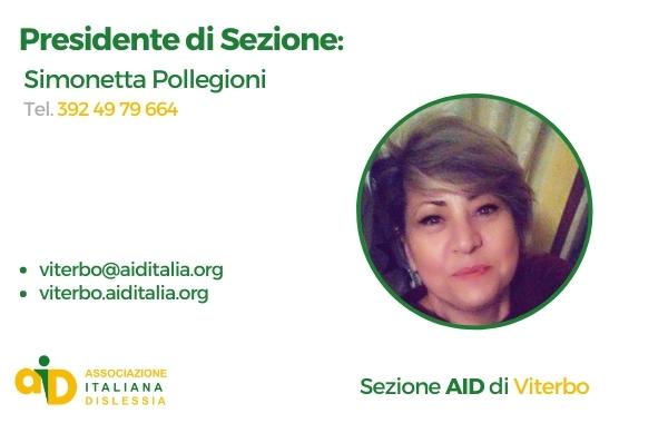 La sezione AID di Viterbo ha eletto Simonetta Pollegioni come nuova presidente.